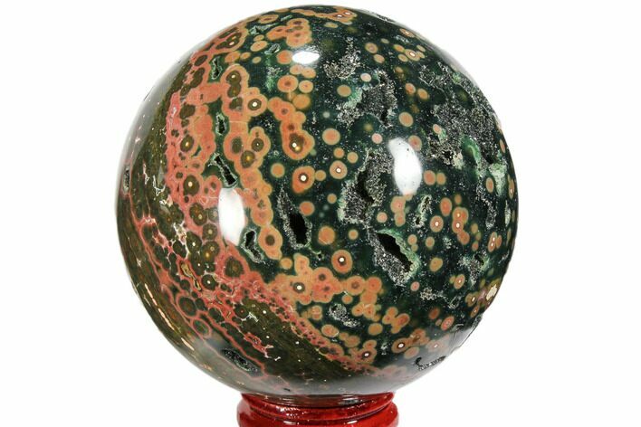 Unique Polished Ocean Jasper Sphere - Madagascar #78681